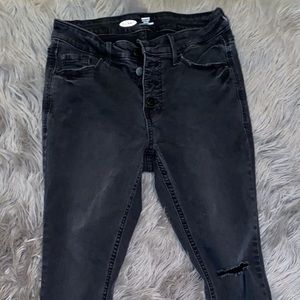Black high rise jeans